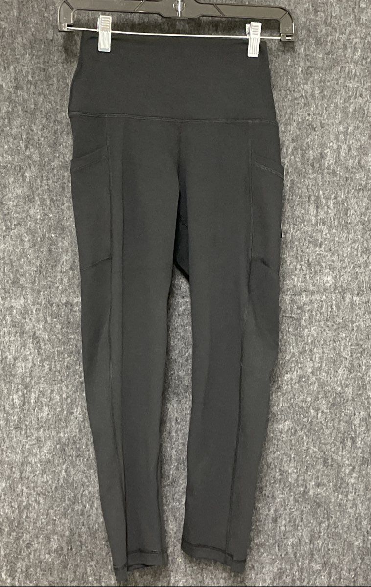 90 Degree by Reflex Women's Black Interlock Tribeca Crop Tight Leggings Sz S NWT