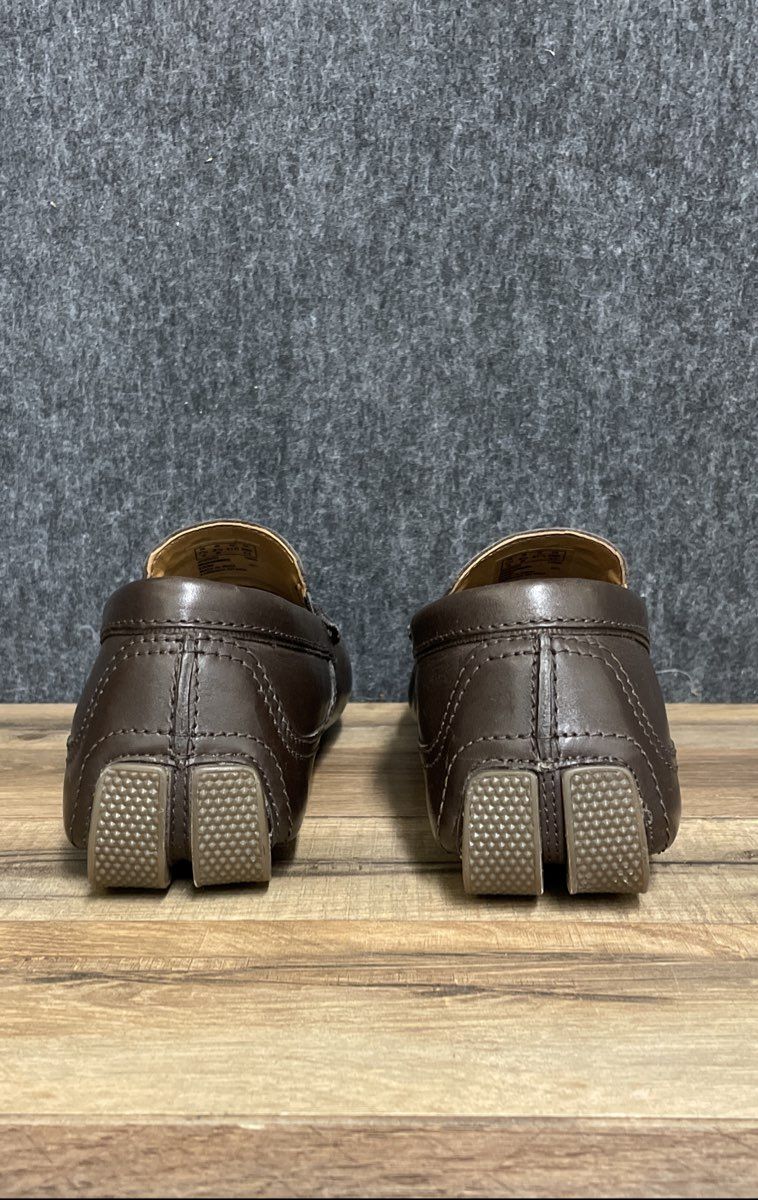 Clarks Markman Plain Dark Brown Leather Driving Loafers Size 8.5 M
