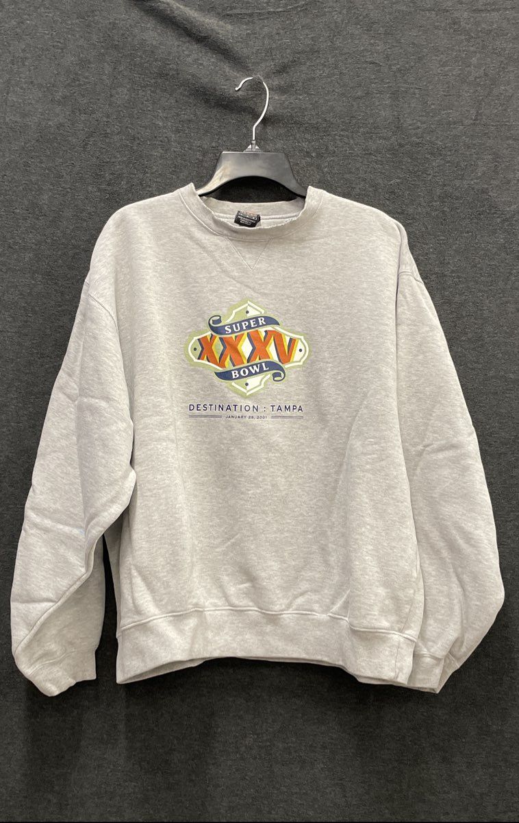 Vintage 2001 Nike Team Super Bowl XXXV Tampa Crewneck Sweatshirt Sz L