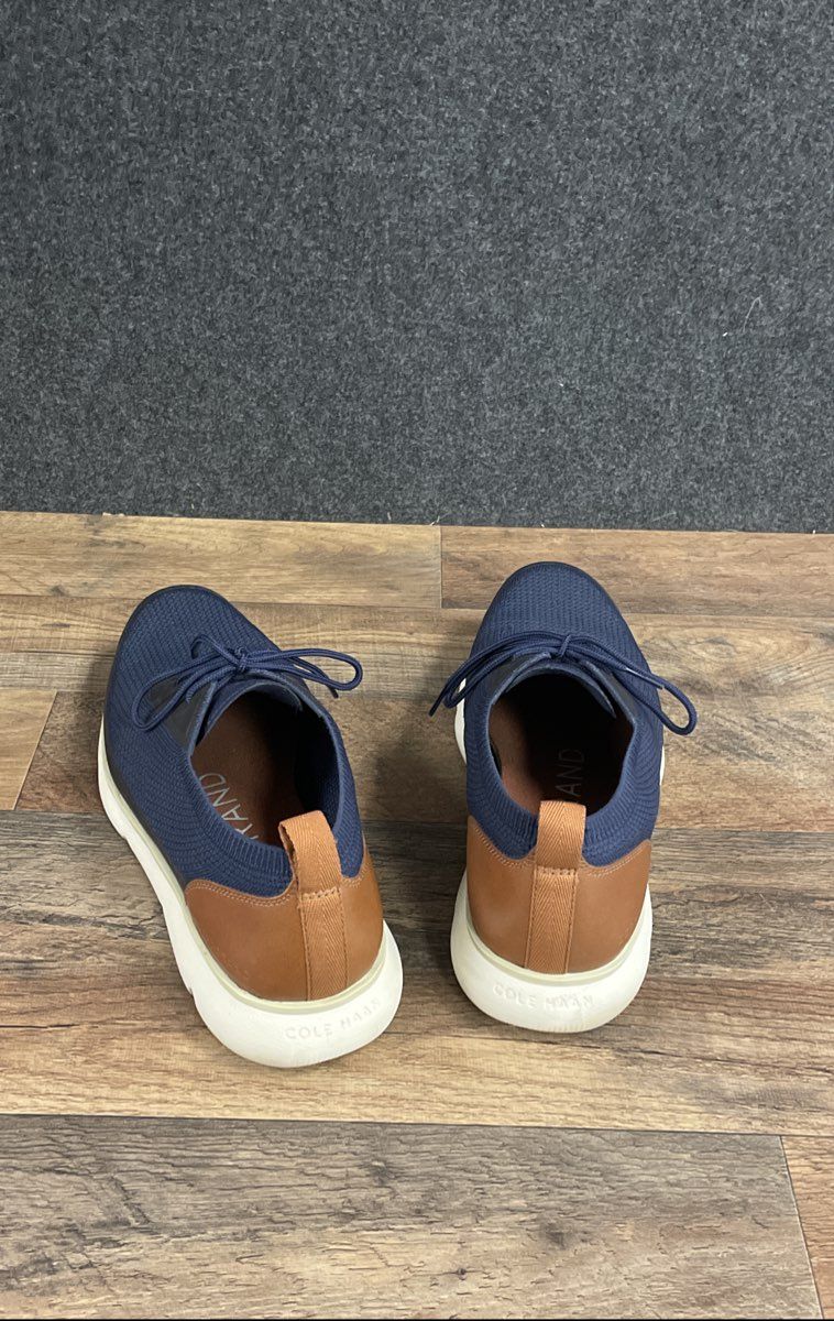 Cole Haan 2.ZEROGRAND Stitchlite Oxford Navy Blue Brown Men's Size 12 M