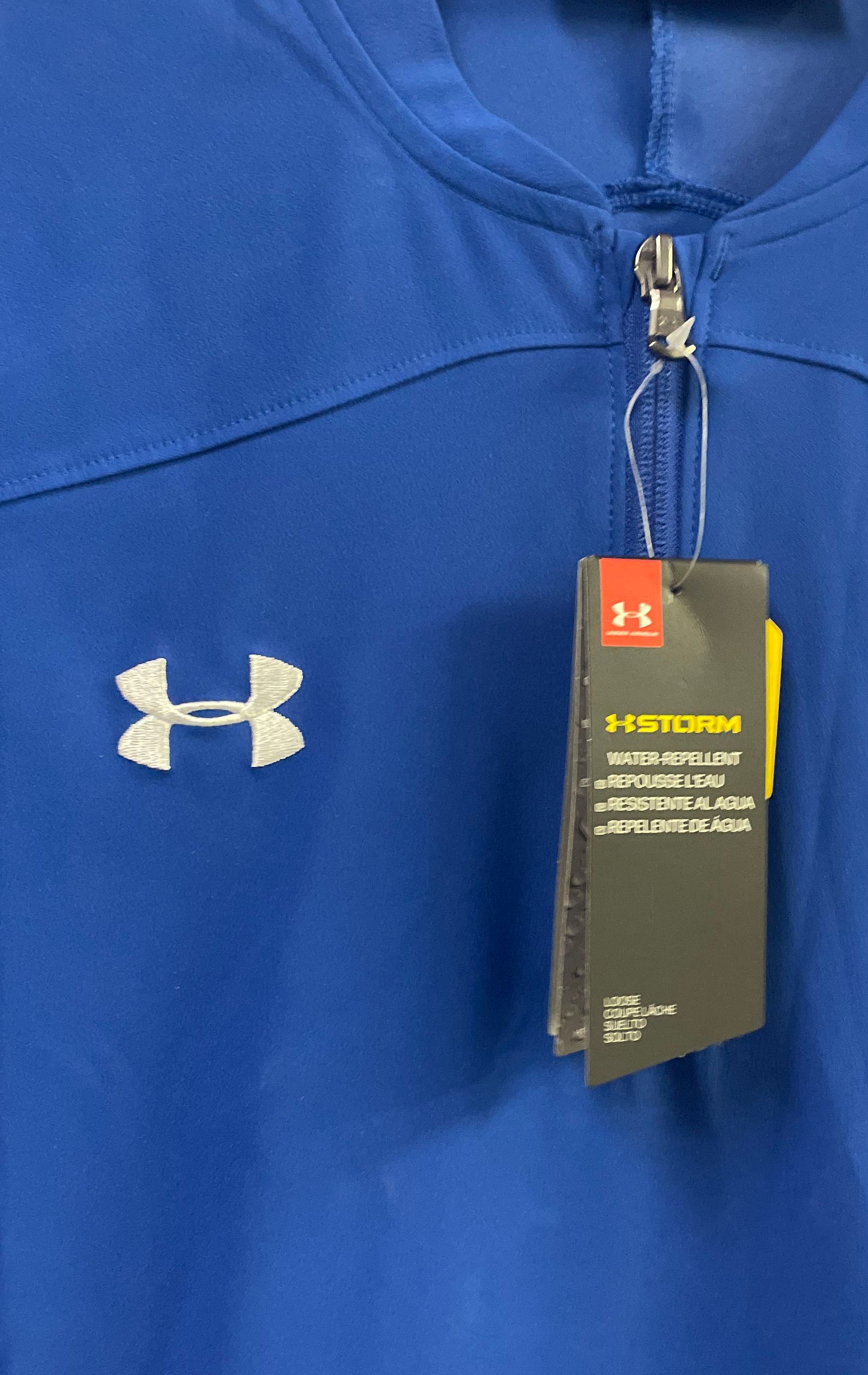 Under Armour Men's Blue UA Storm 1/4 Zip Short Sleeve Pullover Shirt LG NWT
