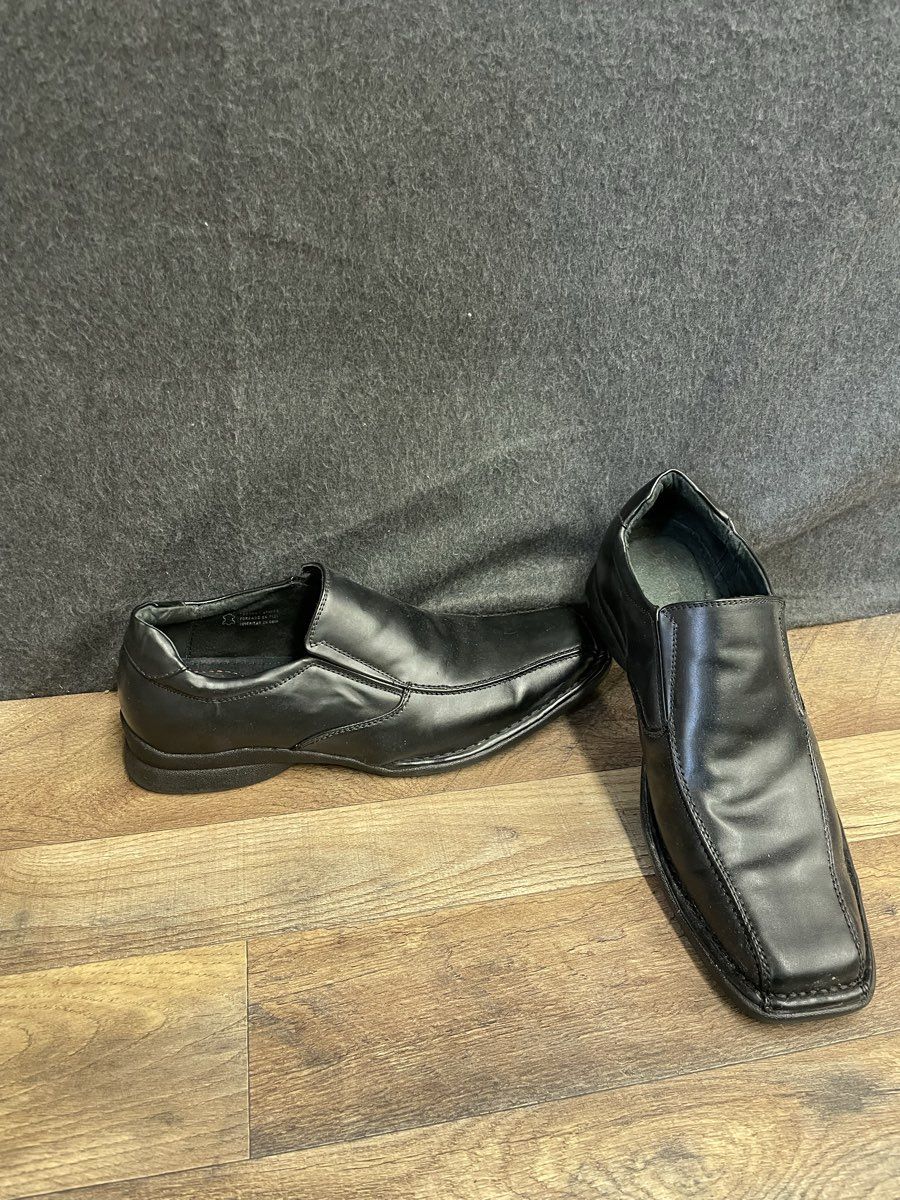 Dexter Micah SO Black Square Toe Slip On Loafers Dress Shoes Size 10