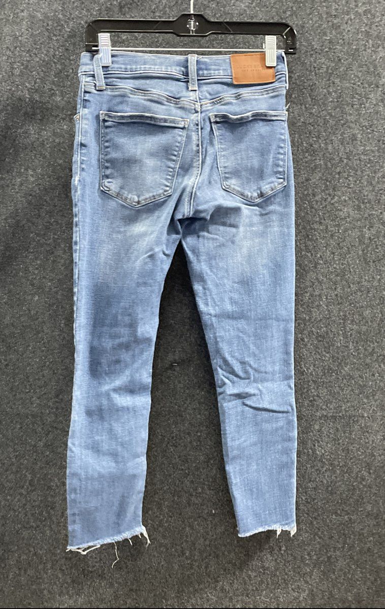 Lucky Brand Women's Blue Medium Wash Raw Hem Skinny Jeans Sz 4/27 Regular