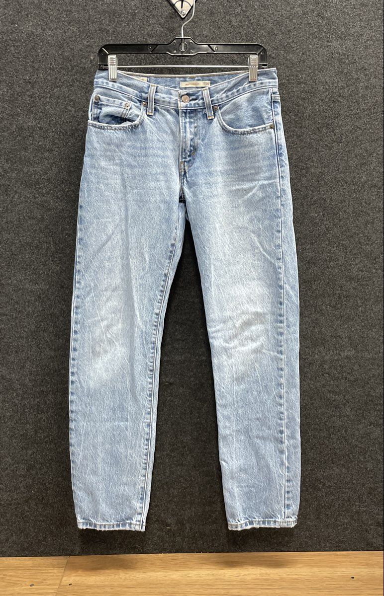 Levi's 501 Women's Light Wash Straight Leg Jeans Light Blue Sz 26x31