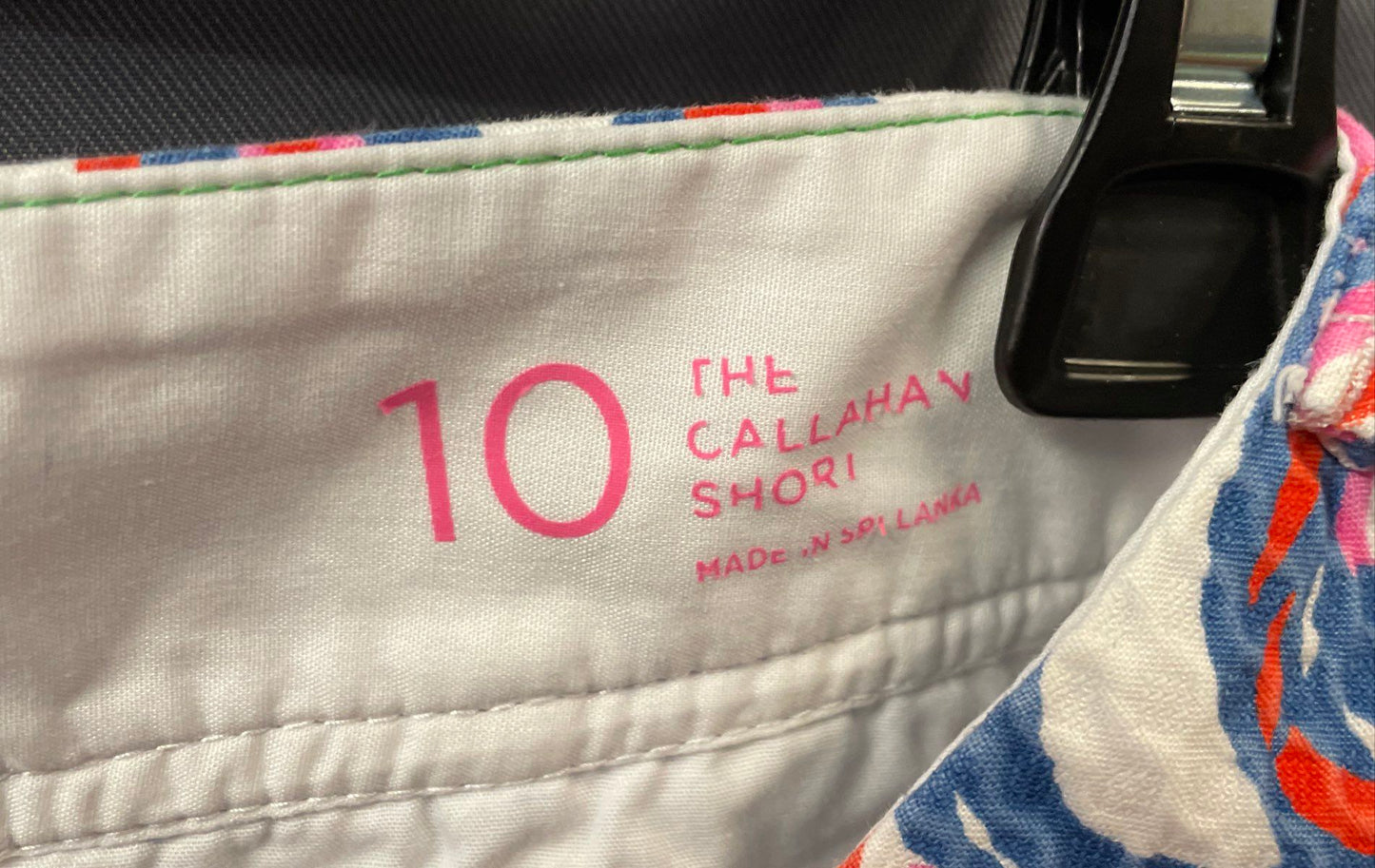 Lilly Pulitzer Women's Callahan Shorts Blue Pink Scallop Print Seersucker Sz 10