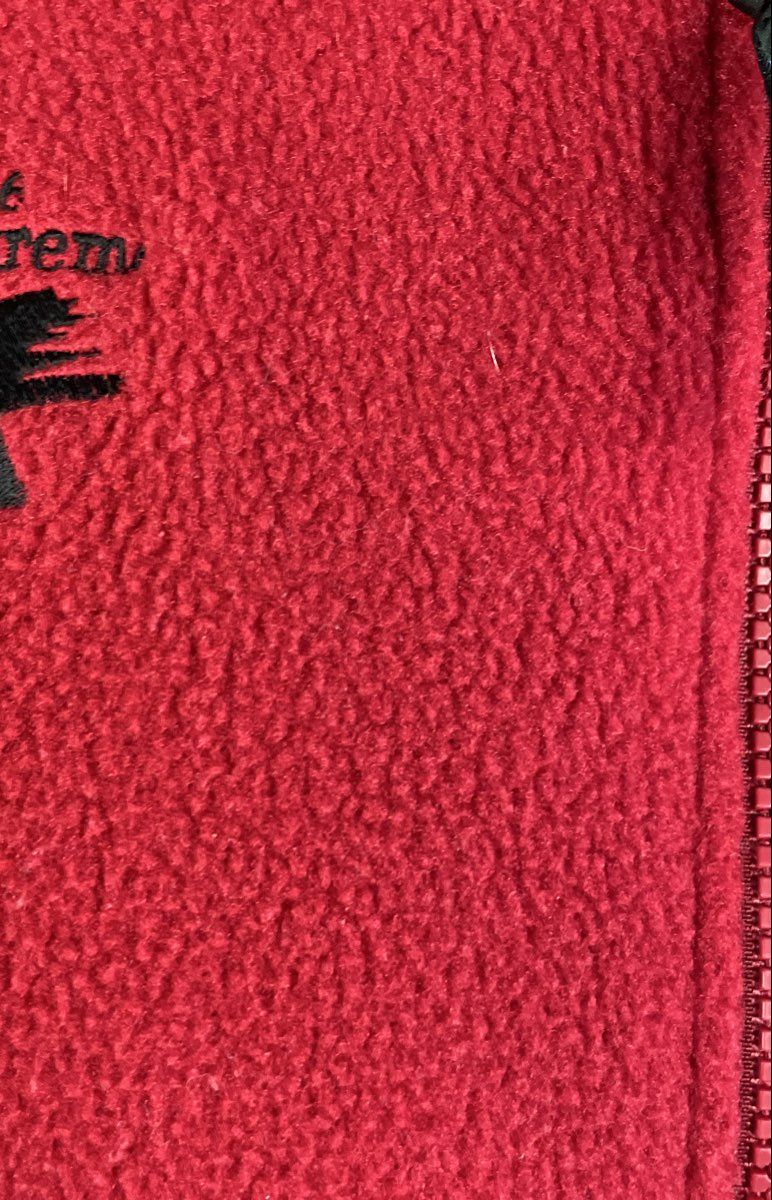 L.L. Bean Men's Vintage 90s Red Full Zip Fleece Jacket Chest Pocket Sz M