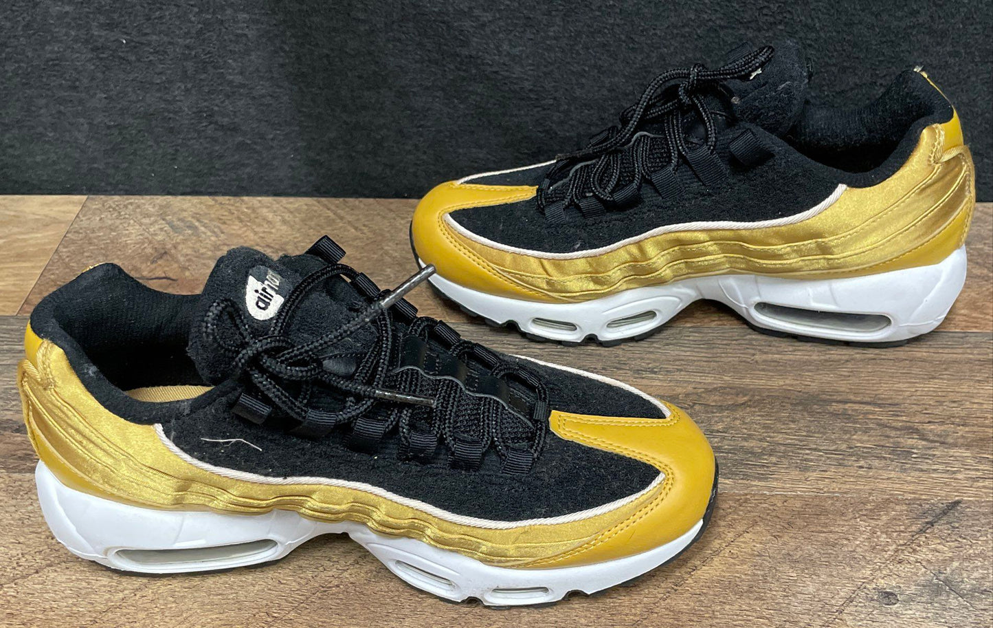 Nike Air Max 95 LX Wheat Gold Black Women's Sneakers AA1103-700 Size 8