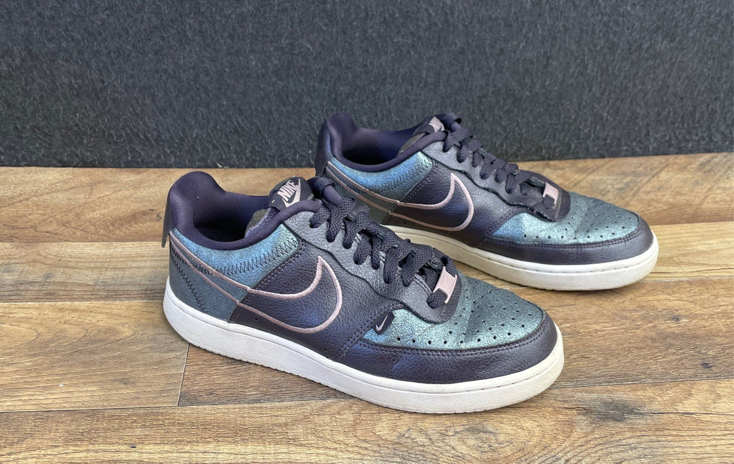 Nike Court Vision Low Cave Purple Iridescent Women's Sneakers Size 8