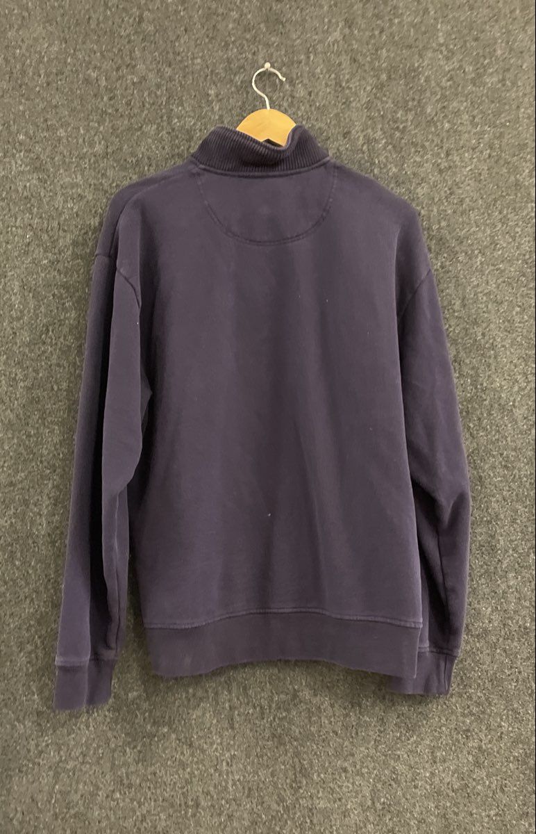Orvis Men's Signature Sweatshirt Navy Blue Quarter Zip Fleece Pullover Sz L