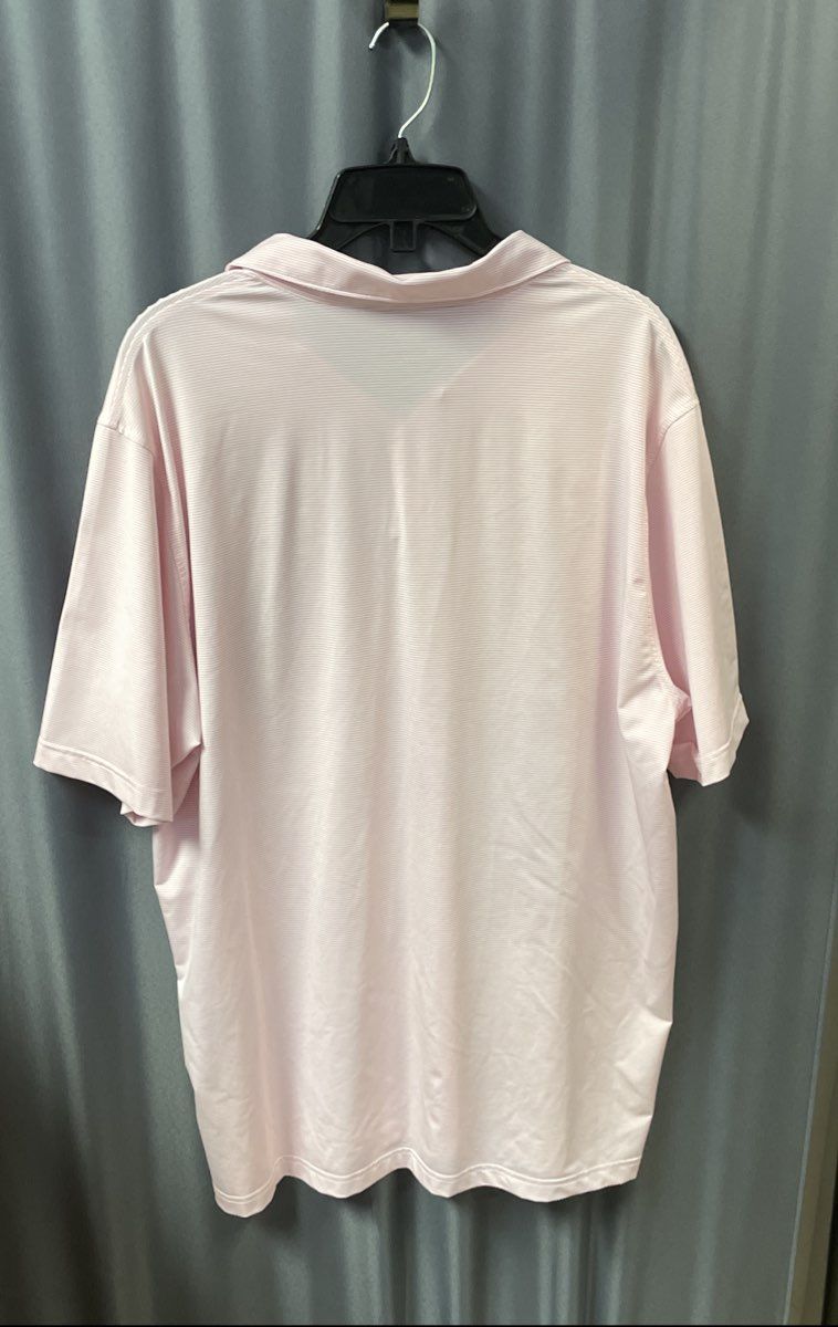 Vineyard Vines Men's Pink Edgartown Performance Polo Shirt Striped Sz XL