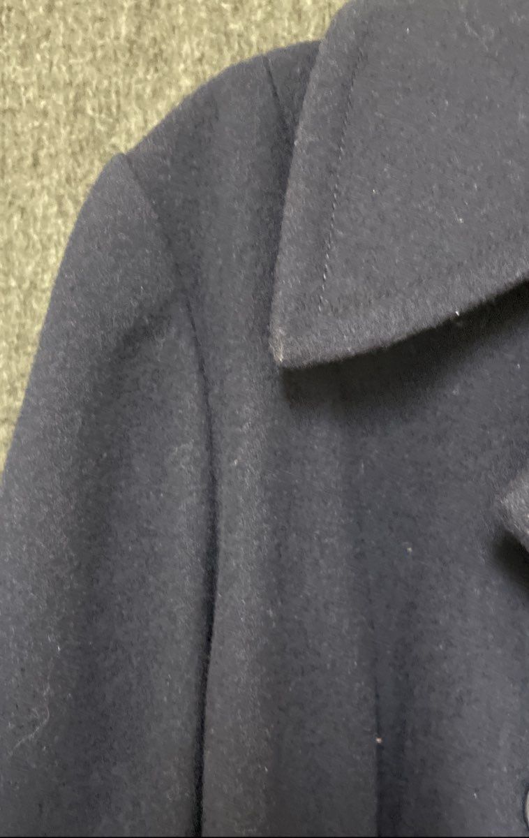 Eddie Bauer Women's Navy Wool Blend Double Breasted Peacoat Jacket Sz L Tall