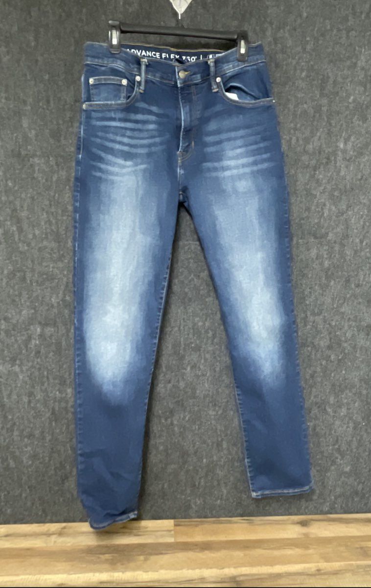 Arizona Men's Blue Advance Flex 360 Athletic Fit Whiskered Jeans Sz 32x34