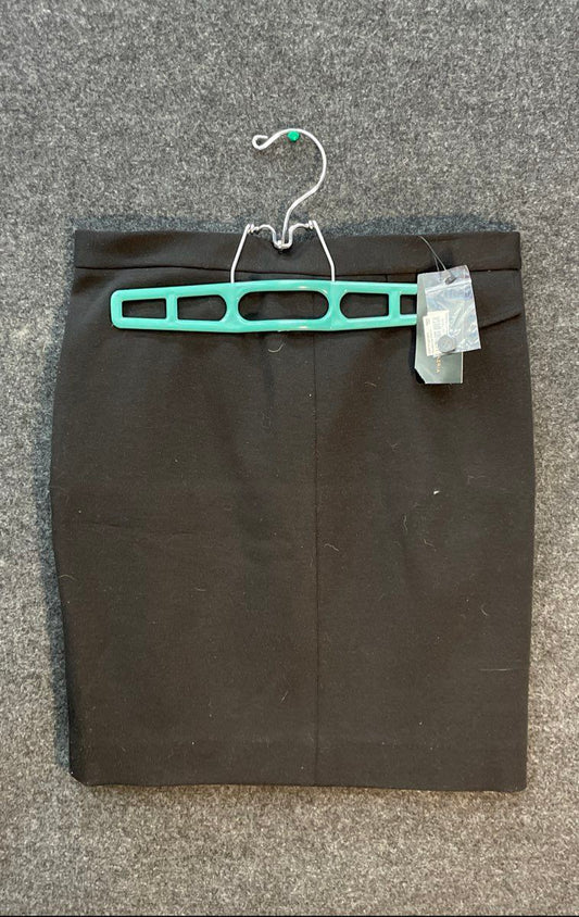 BCBGMAXAZRIA Women's Black Structured Seamed Architectural Mini Skirt Size 0 NWT