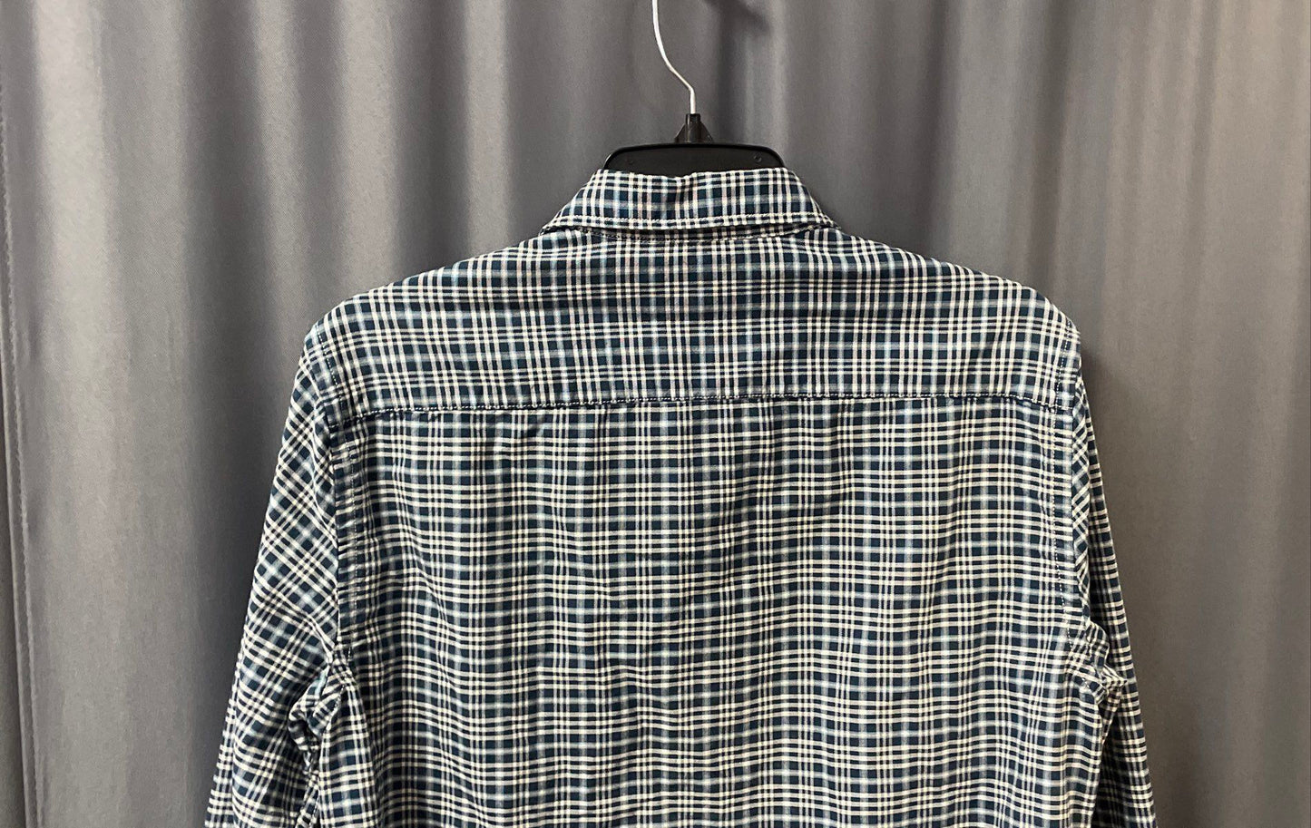 Denim & Supply Ralph Lauren Men's Blue White Plaid Cotton Button Down Shirt S