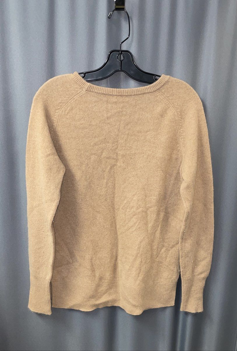 Halogen Women's Tan 100% Cashmere Crewneck Pullover Sweater Size M