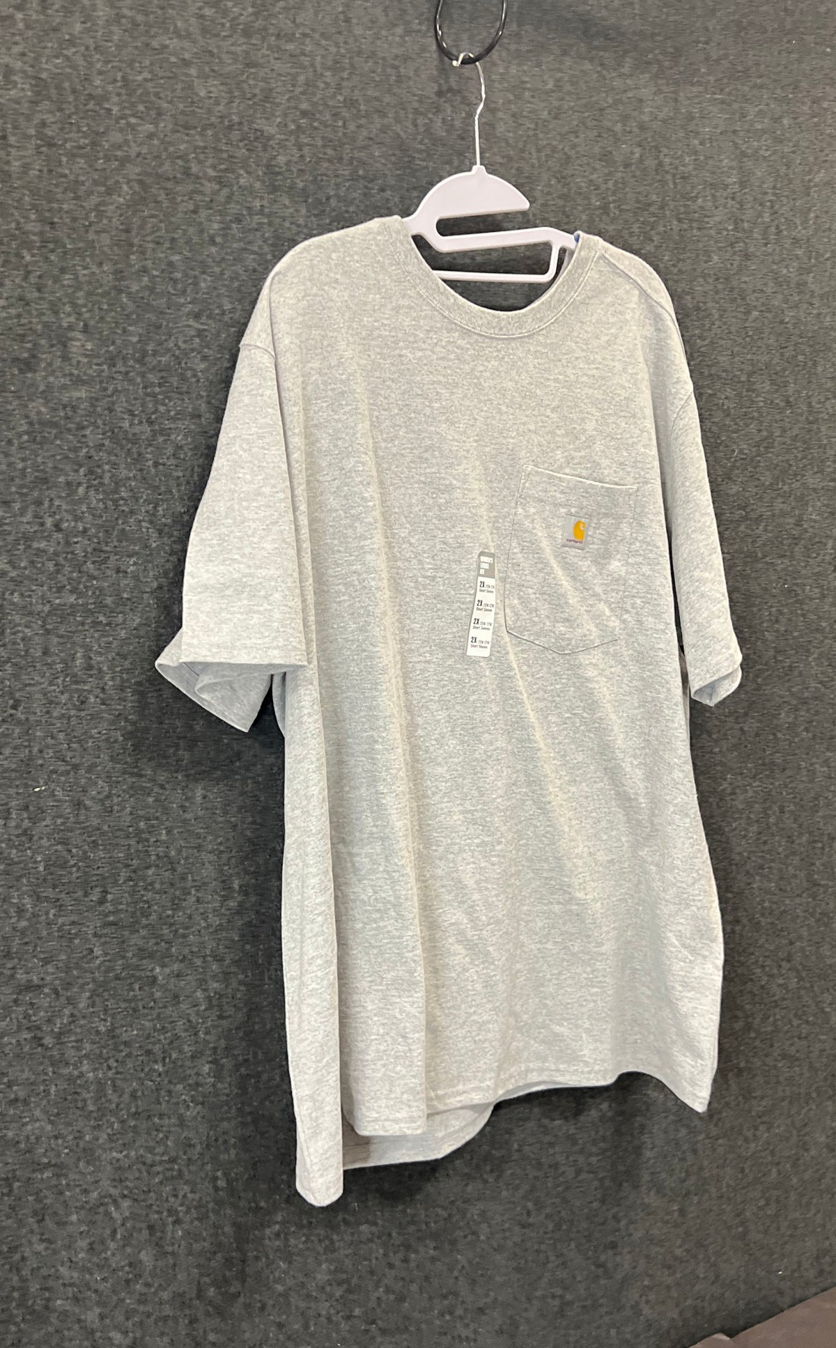 Carhartt Women's Loose Fit Pocket T-Shirt Heather Gray Short Sleeve 2X NWT
