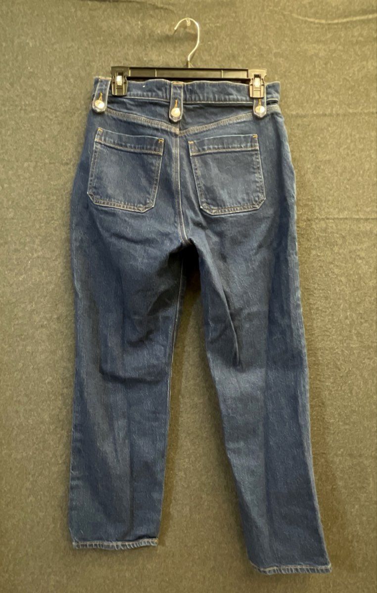 Loft Women's Blue High Rise The Straight Patch Pocket Denim Jeans Sz 4