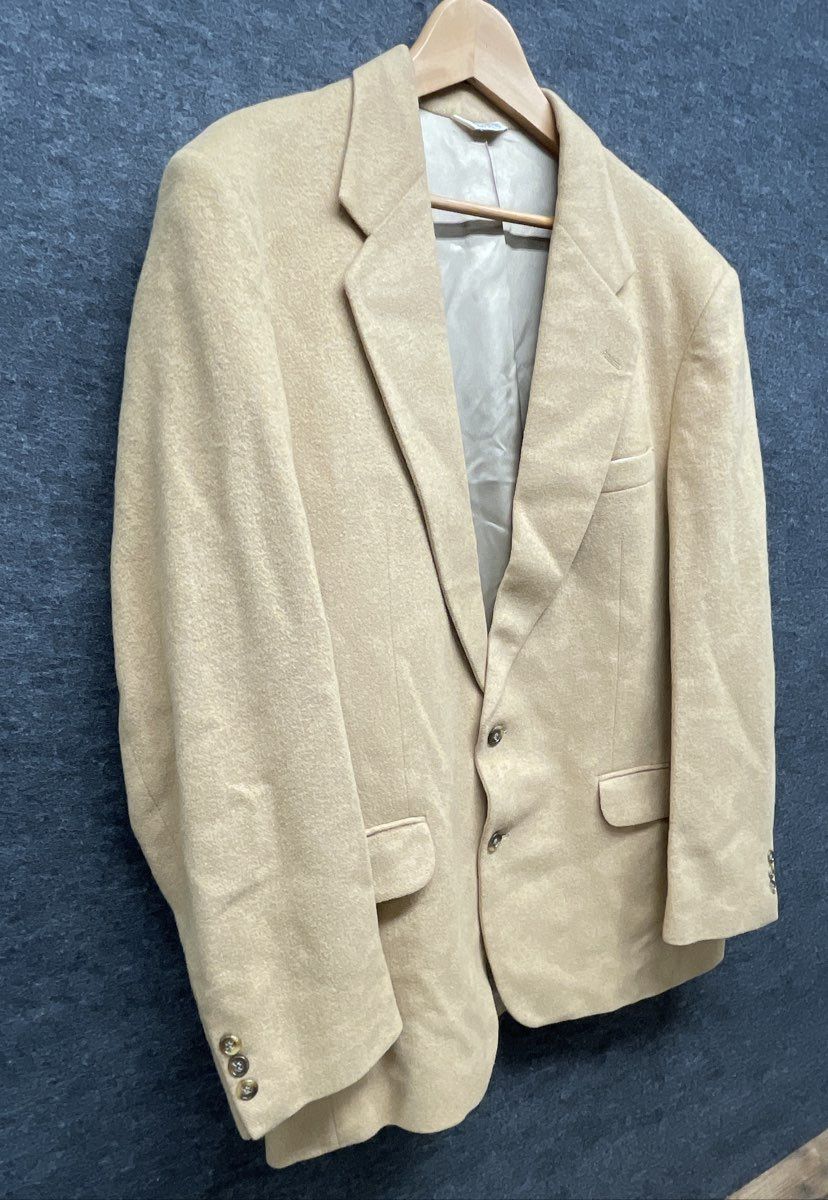 Hunt Valley Men's Vintage 70s Camel Hair Blazer Sport Coat Tan