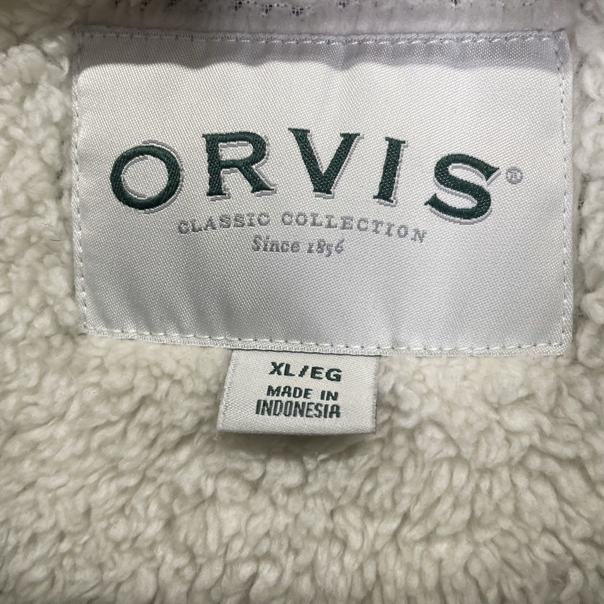 Orvis Men's Brighton Quarter Zip Pullover Sweater Gray Heather Fleece Lined XL