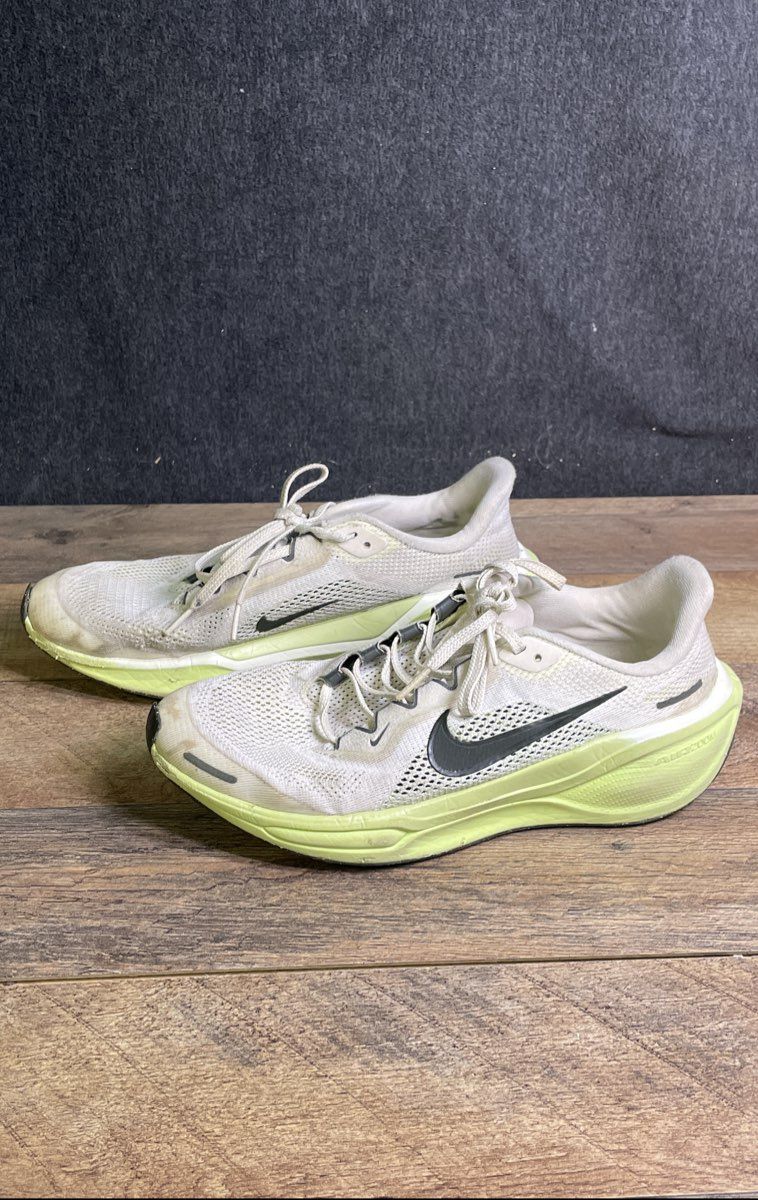 Nike Air Zoom Pegasus 41 White Volt Youth Running Shoes Size 6.5Y