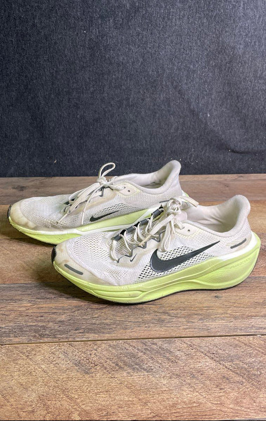 Nike Air Zoom Pegasus 41 White Volt Youth Running Shoes Size 6.5Y