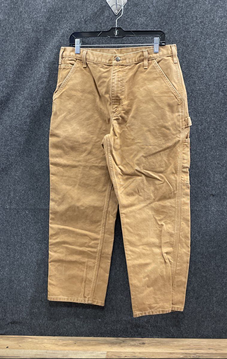 Carhartt Men's B11 Brown Washed Duck Work Dungaree Carpenter Pants Sz 34x30