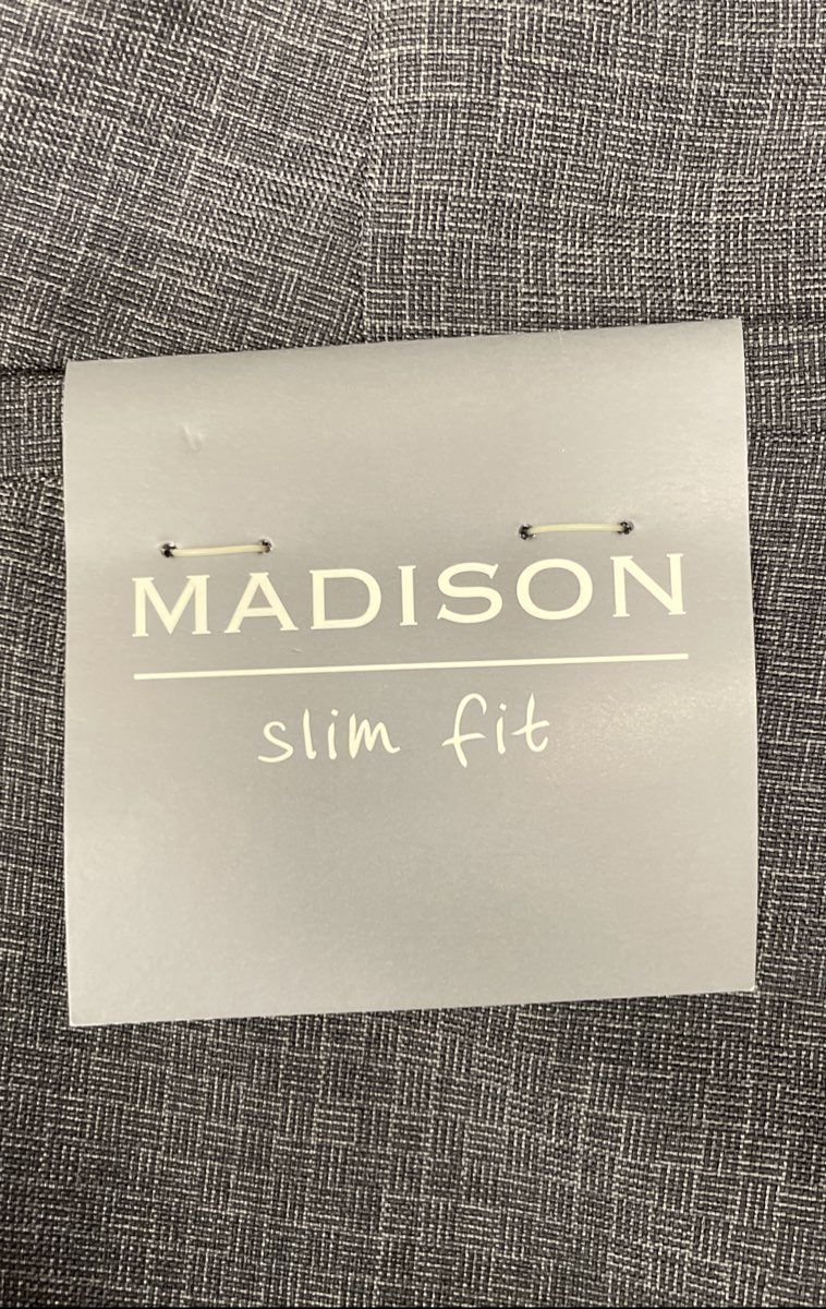 89th & Madison Men's Charcoal Heather Gray Slim Fit Dress Pants Sz 36x30 NWT