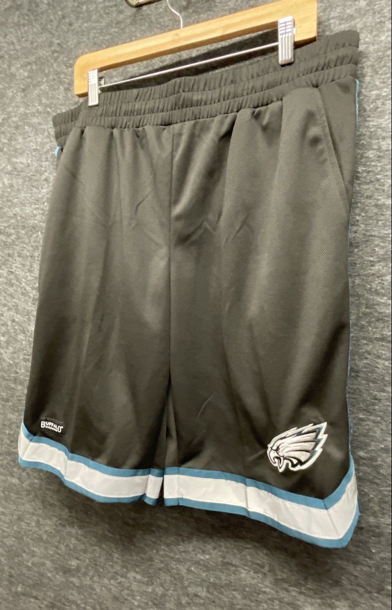 Buffalo Outdoors Men's Philadelphia Eagles Basketball Shorts Black NFL Sz 2XL