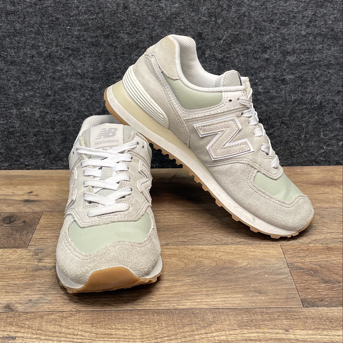 New Balance 574 Sage Off White Women's Sneakers Size 7 WL574QD2