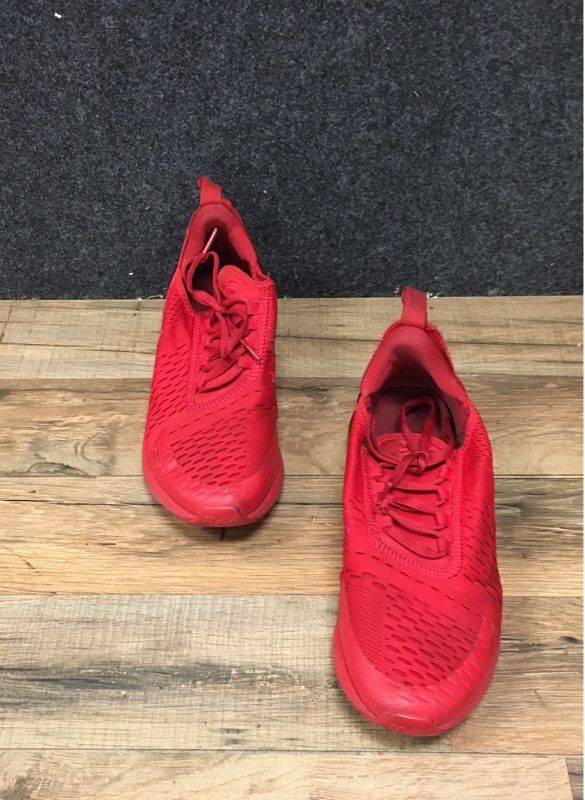 Nike Air Max 270 University Red Triple Red Youth Sneakers Size 5.5Y
