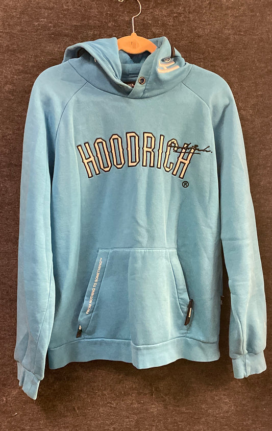 Hoodrich Men's Light Blue Pullover Graphic Logo Hoodie Sz L