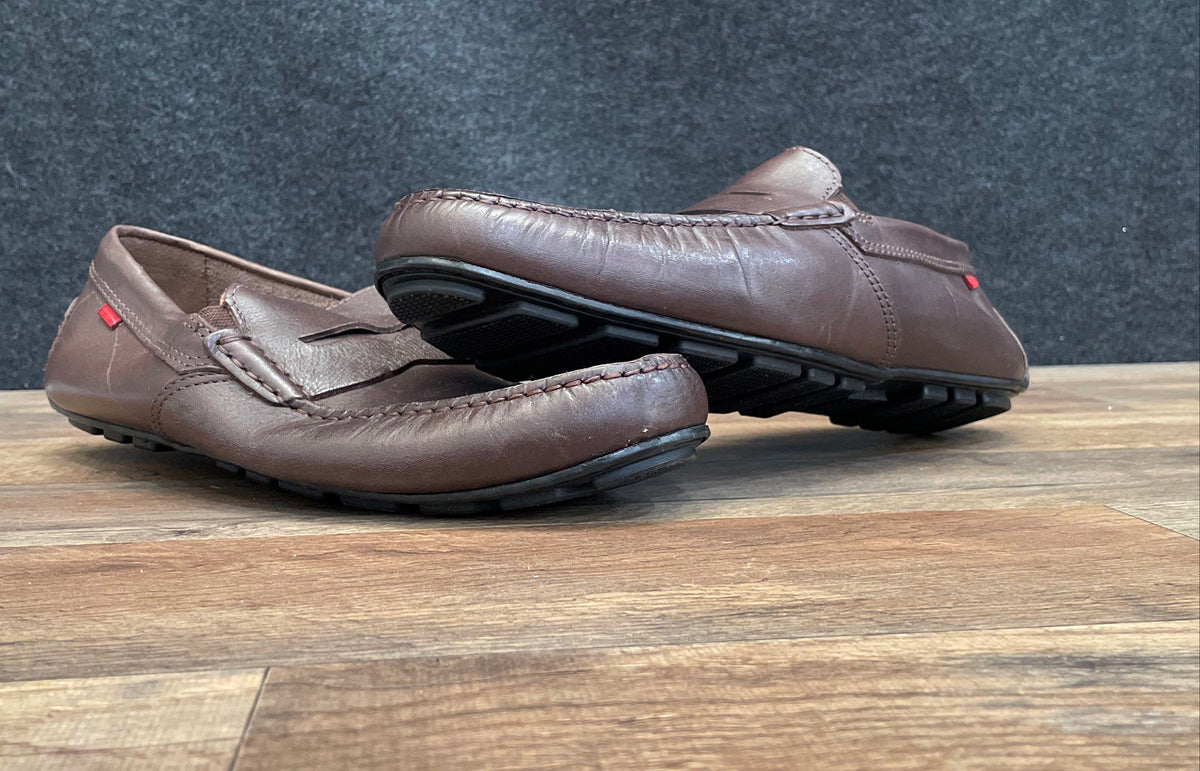 Marc Joseph New York Brown Leather Penny Driving Loafers Men's Size 10.5