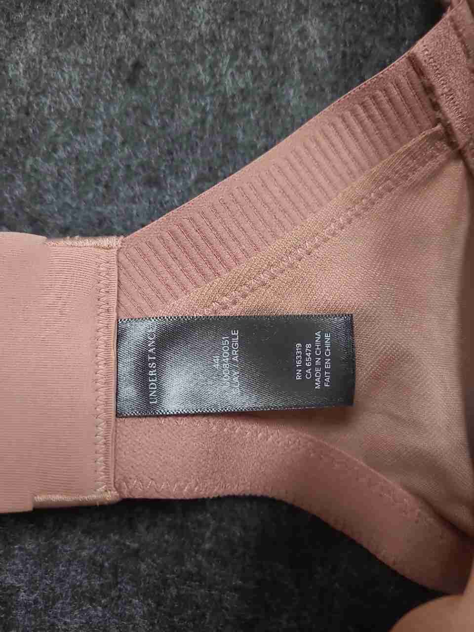 Understance Women's Clay Anti-Chafe Cooling Flexwire Unpadded Bra Sz 44I NWT