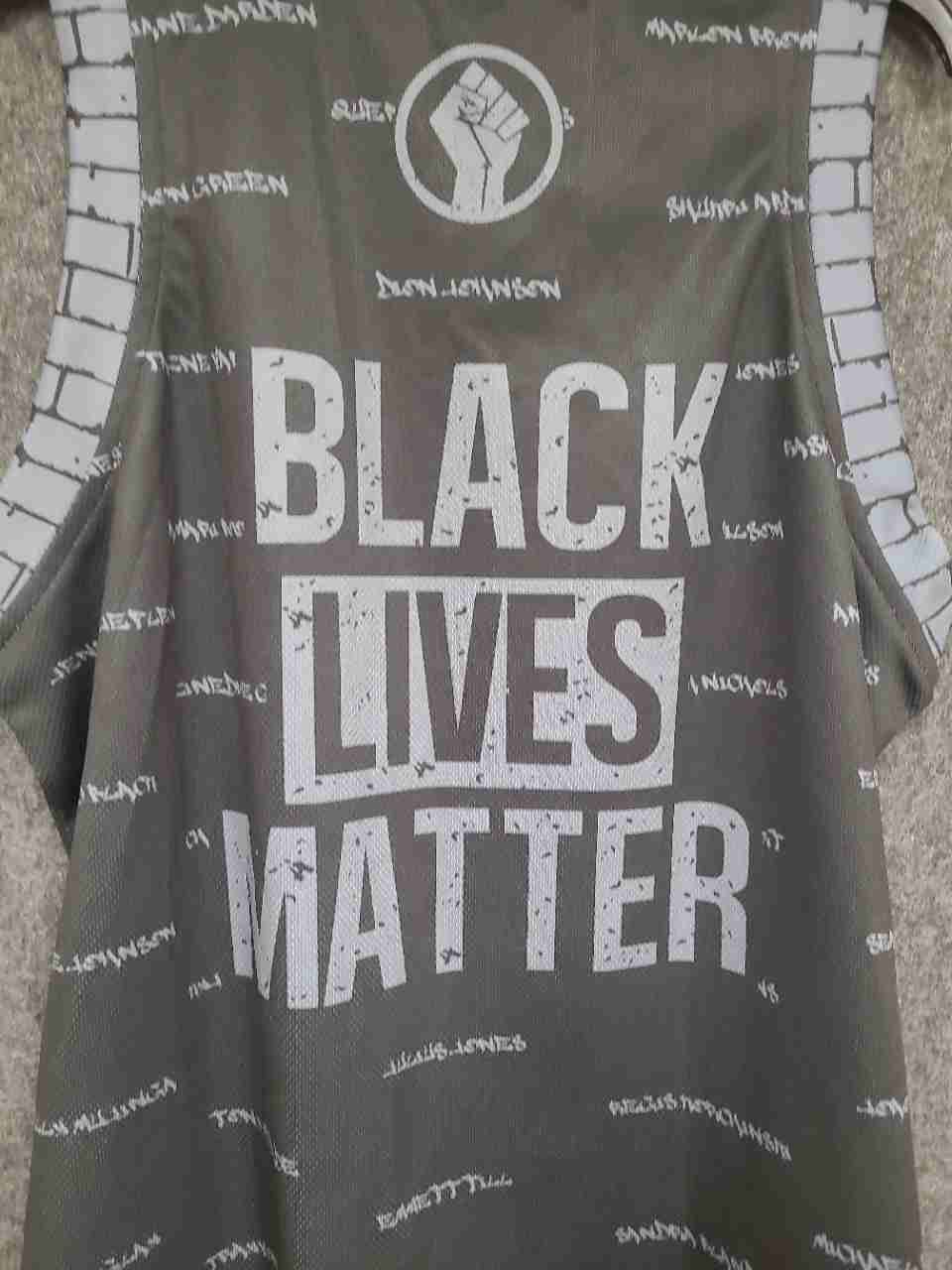 ATM Athletes of the Millennium Men's Black Lives Matter Jersey Tank Top Sz S