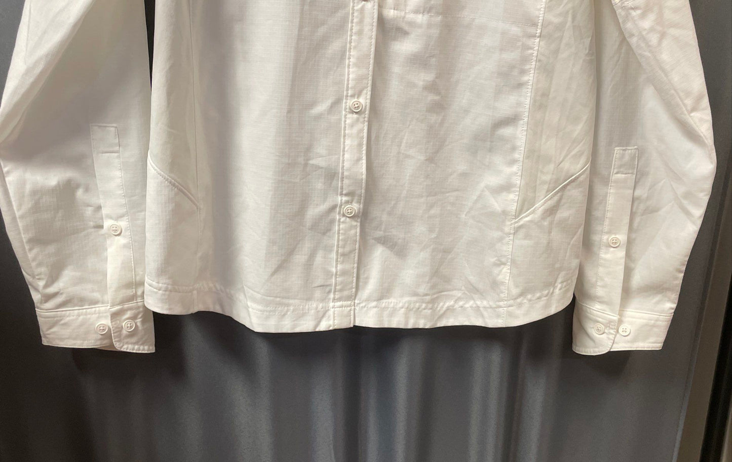 Columbia Women's White Omni-Shade Long Sleeve Button Up Hiking Shirt Sz XL