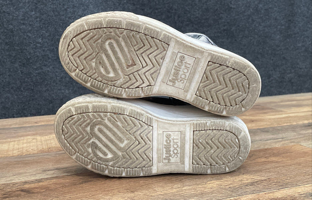 Justice Sport Girls Tie Dye High Top Platform Sneakers Gray Black Size 8