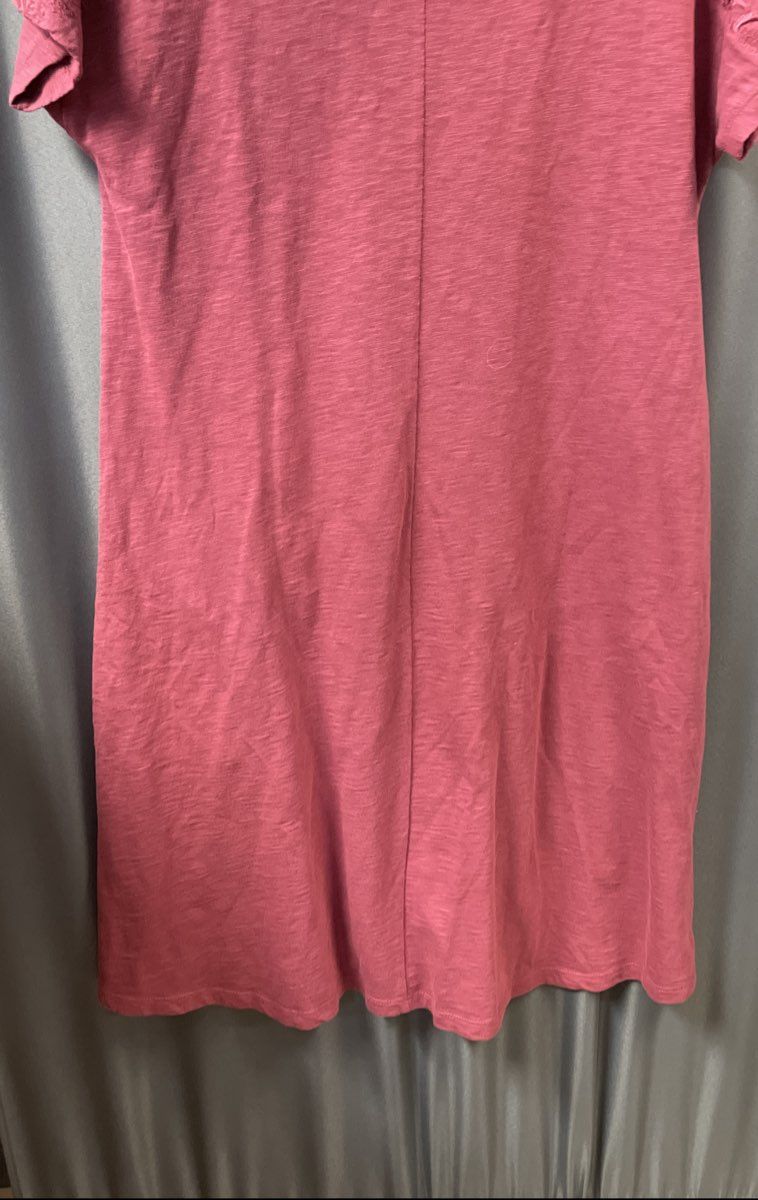 Soft Surroundings Women's Burgundy Embroidered Sleep Dress Nightgown Sz M