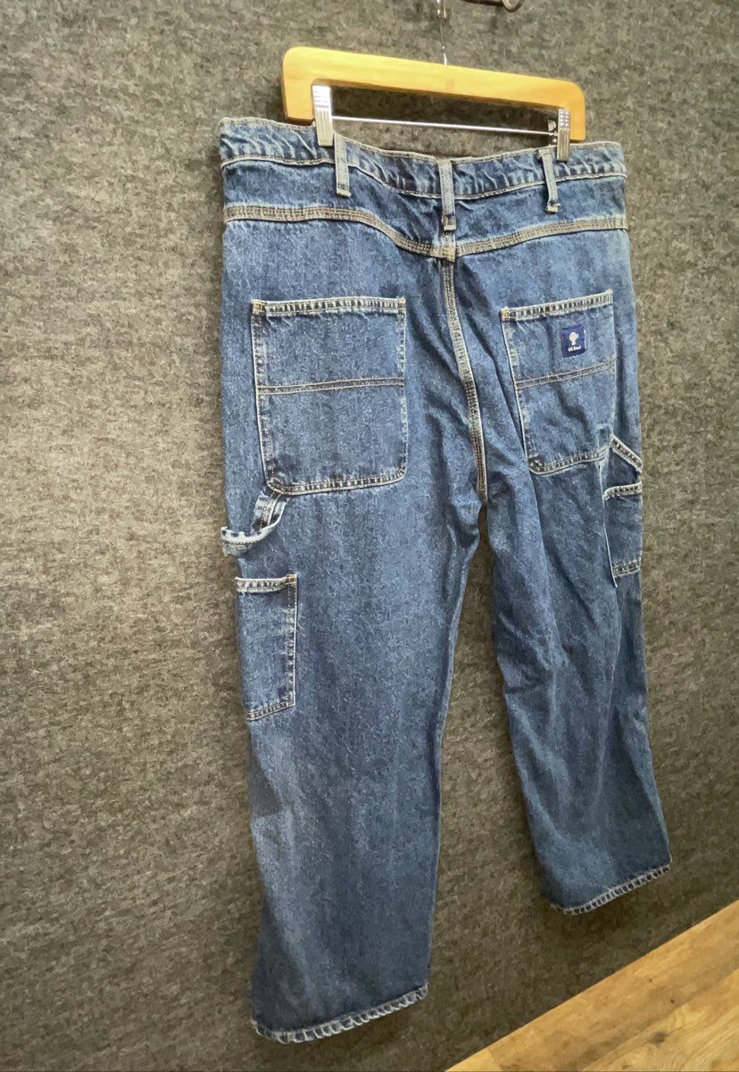 RK Brand Men's Blue Denim Carpenter Straight Leg Workwear Utility Jeans Sz 40x29