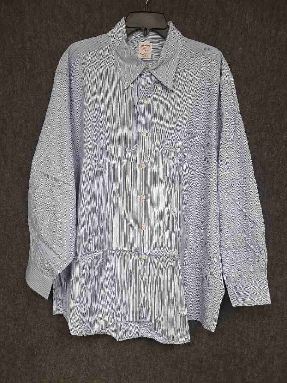 Brooks Brothers Men's Blue White Pinstripe Original Polo Shirt Cotton Sz 18-34