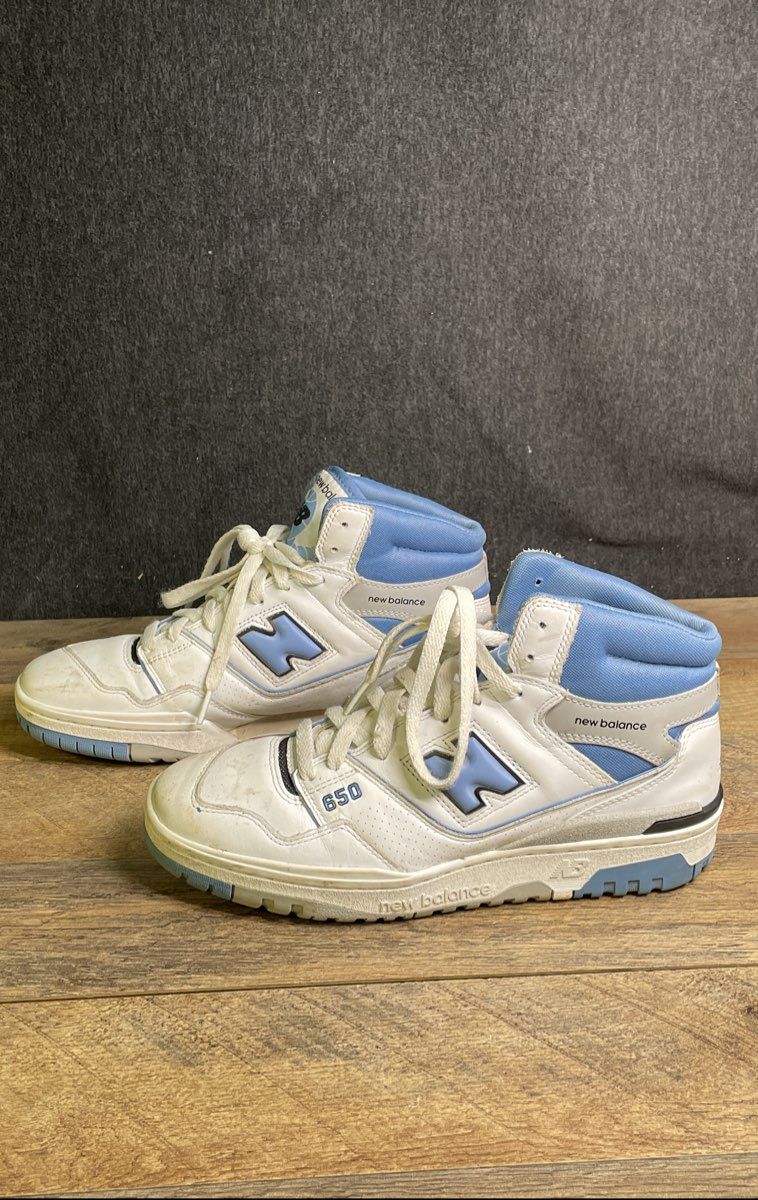 New Balance 650R White Heritage Blue High Top Sneakers Men's Size 8.5