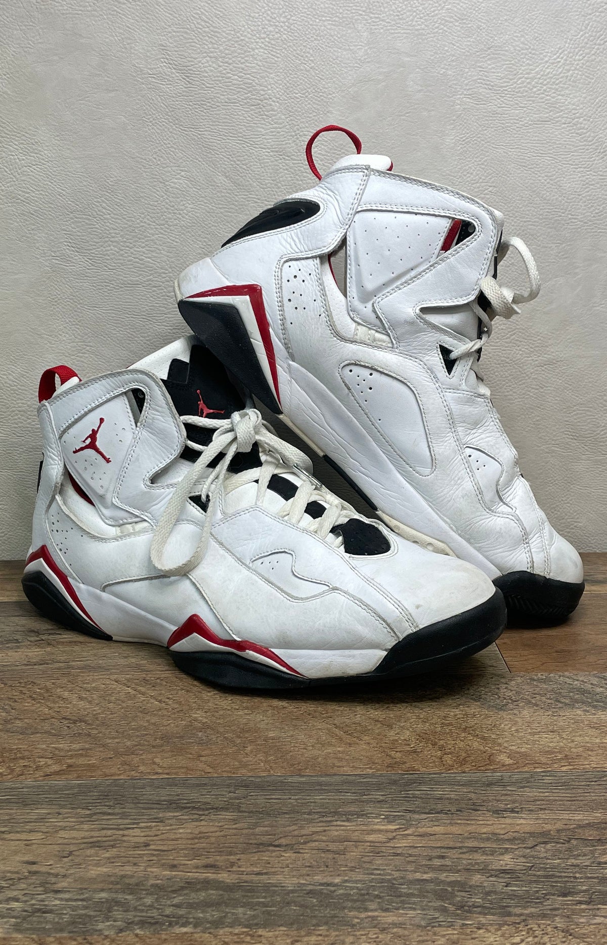 Nike Jordan True Flight White Varsity Red Black Basketball Shoes Men's Size 13