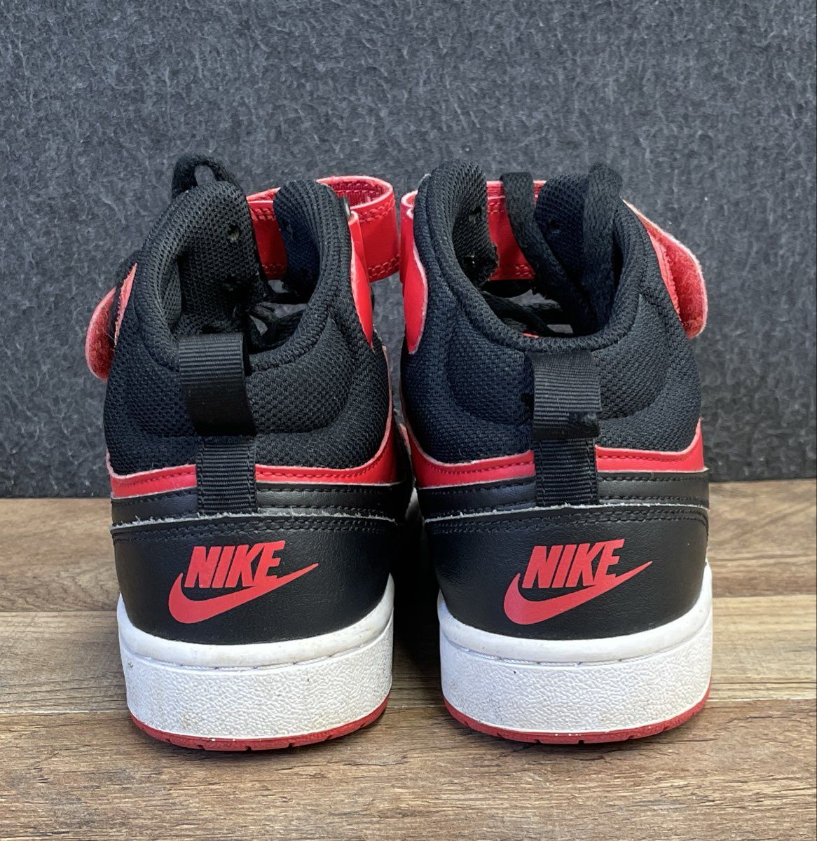 Nike Court Borough Mid 2 GS University Red Black Youth Basketball Shoes Size 4Y