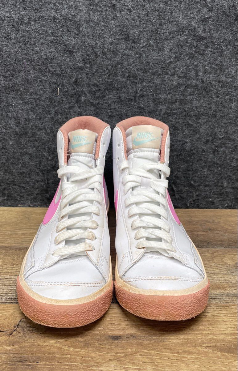 Nike Blazer Mid '77 GS White Pink High Top Sneakers Size 5.5Y
