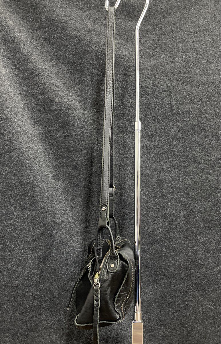 The Sak Black Leather Crossbody Bag Silver Hardware Braided Zipper Pulls