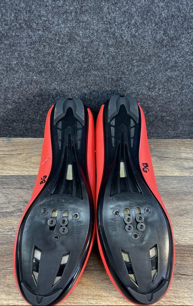 Vceyhim Red Road Cycling Shoes Dial Tension Closure Cleat Compatible Size 11