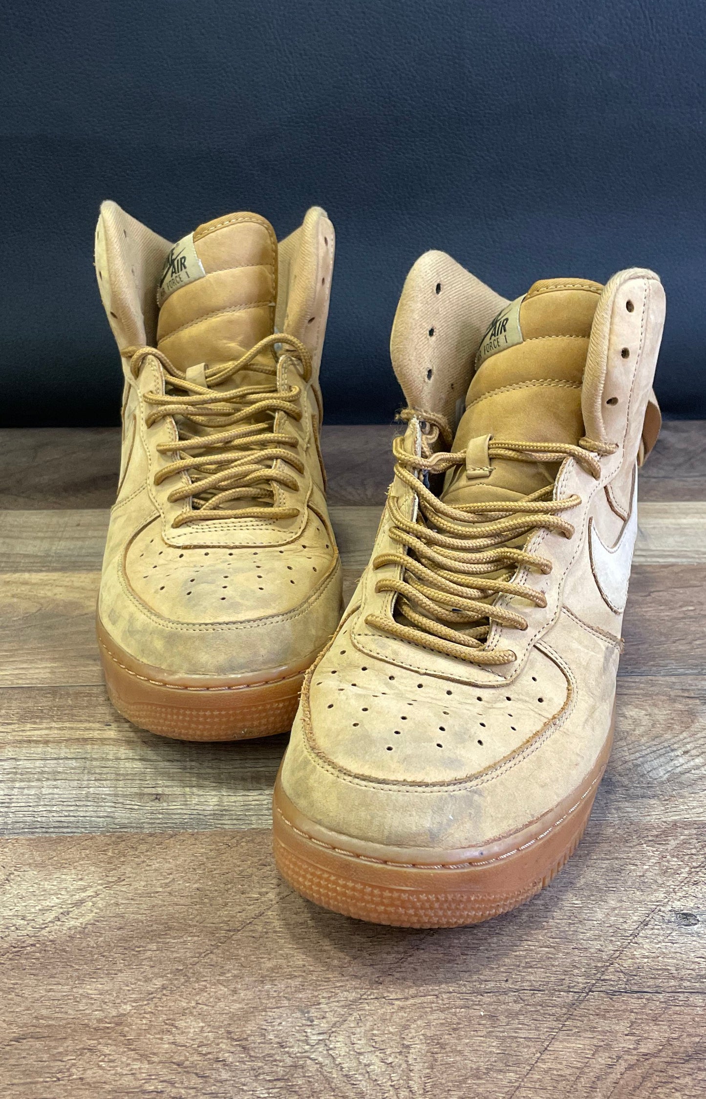 Nike Air Force 1 High 07 LV8 Wheat Flax Tan Gum Sole Sneakers Mens Size 11.5