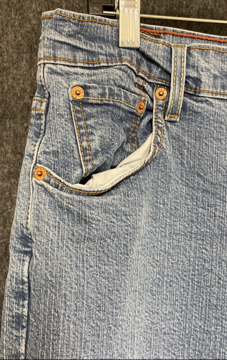 Levi's Women's Light Wash Stretch Straight Leg Denim Jeans Sz 16 S