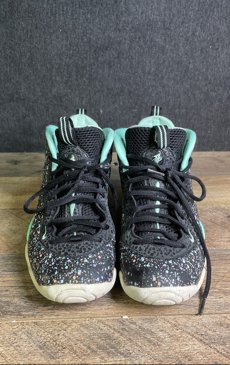 Nike Little Posite One Easter Black Multi Speckle Youth Sneakers Size 6Y