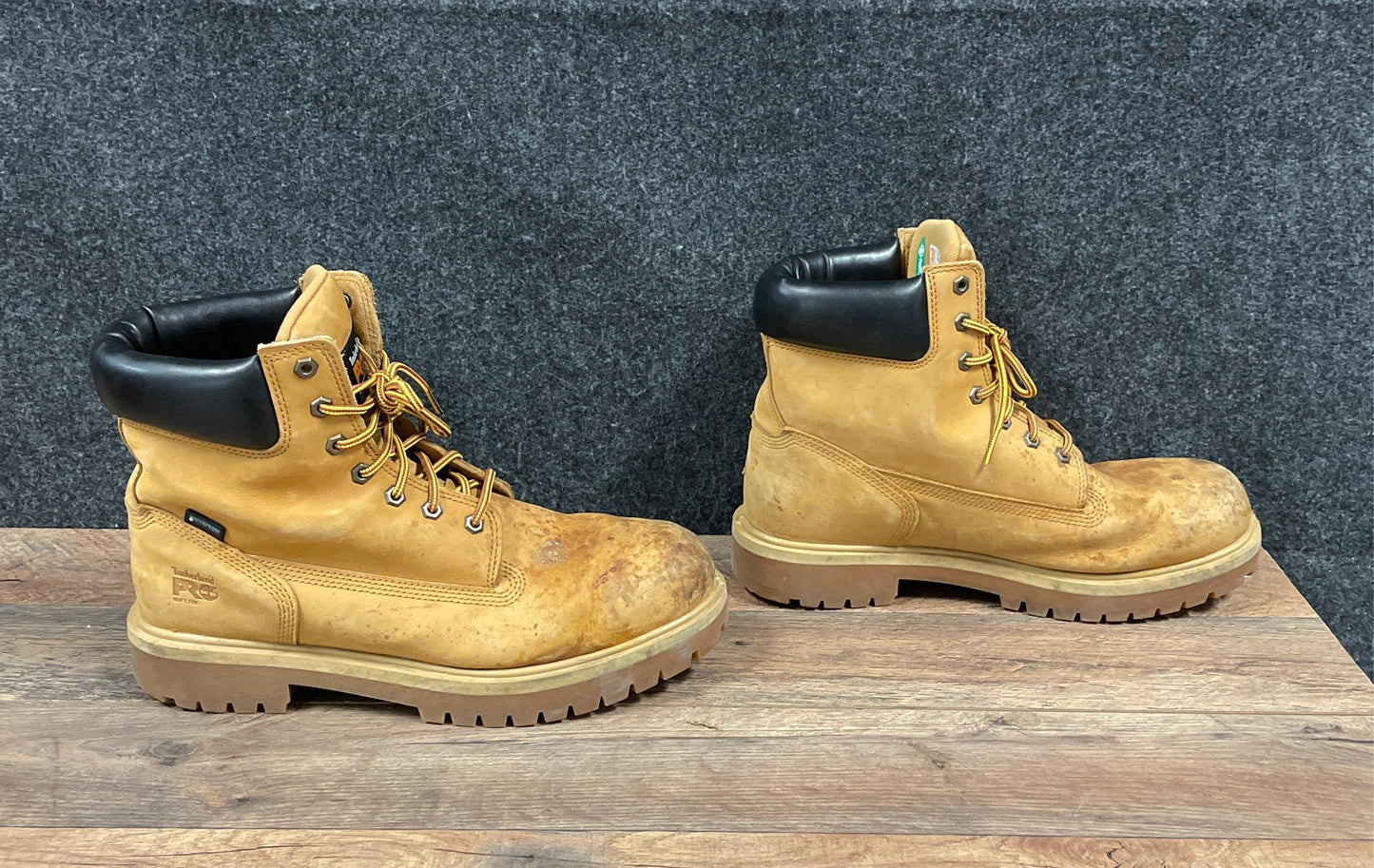 Timberland PRO Direct Attach 6" Soft Toe Waterproof Wheat Work Boots Size 12M