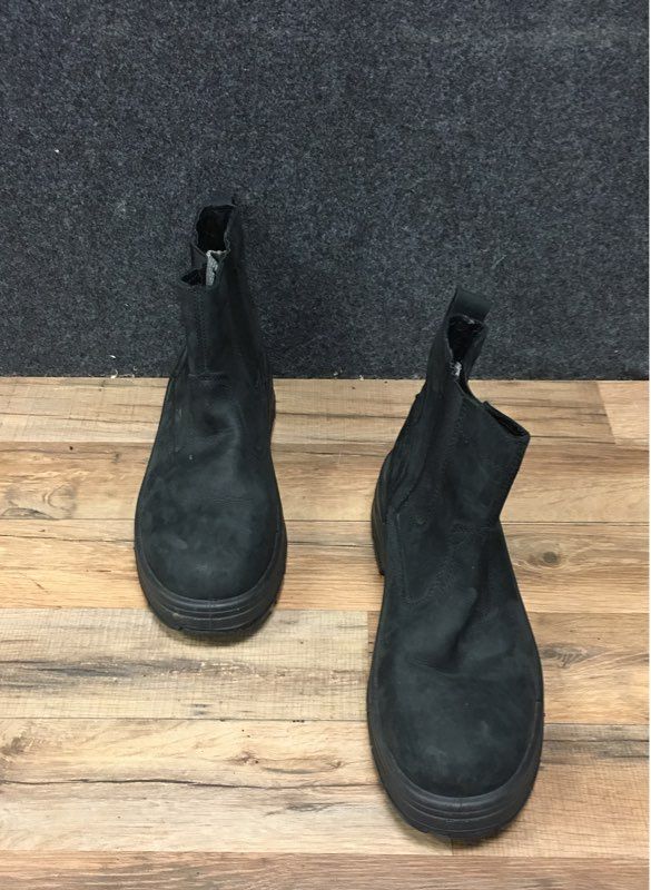 Clitenk Black Slip-On Safety Chelsea Work Boots Men's Size 14